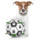 犬のおもちゃ 犬用おもちゃボール 犬　ストラップ付き　サッカーボール　アウトドア　水遊び　15 Cm 丈夫で長持ち　お犬が大好きなボール遊び