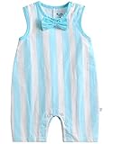 [Vaenait Baby]100%綿ベビー服ロンパースつなぎ肌着カバーオールフード付きBobo Ribbon Mint S