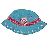 AbG Infant GirlsブルーLadybug Sun Hatフロッピーバケットキャップ