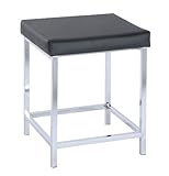 Wenko バススツール デラックススクエア ブラック 19945100