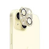 iPhone 15 用/iPhone 15 Plus 用 カメラ保護ガラスフィルム カメラレンズ保護カバー アルミニウム合金＋強化ガラス製 カメラカバー キズ防止 露出オーバー防止 耐衝撃 防塵 防滴 薄型 3D全面保護 【1枚】 パープル iPhone 15 対応/iPhone 15 Plus 対応 カメラガラスフィルム