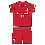 リバプール フットボールクラブ Liverpool FC オフィシャル 赤ちゃん・ベビー用 ユニフォームスタイル 半袖Tシャツ・ショーツ 上下セット (9/12ヶ月) (レッド)