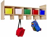 Steffy Wood Products 5-Section Wall Locker with Multi Colored Trays [並行輸入品]