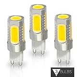 Triangle Bulbs 3-Pack G9 Base LED Light Bulb Lamp 3 Watt 120V Warm White Replacement to 40W halogen 
