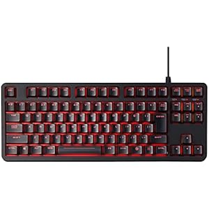 エレコム USB-A ゲーミングキーボード メカニカル 茶軸 5000万回耐久スイッチ 日本語配列 ゲーミングキーキャップ付属 全キーロールオーバー対応 LED搭載 ブラック ECTK-G01UKBK