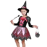 ハロウィーン ドレス 子供、三番目の店 幼児 キッズ ベビー ガールズ ハロウィン コスチュームドレス パーティードレス+帽子服