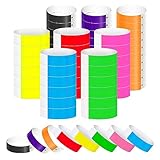 イベント用ペーパーリストバンド 防水ネオンリストバンド 粘着性 破れにくいペーパーブレスレット コンサート フェスティバル 入場パーティーI