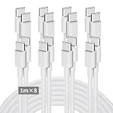 【2024最新型】タイプc ケーブル 8本セット 1M x 8 USB Type C ケーブル 100W 5A PD QC 4.0対応 急速充電 高速データ転送 USB Cケーブル タイプC 充電ケーブル iPhone15シリーズ充電ケーブル