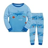 masonanic幼児/キッズ男の子キュートBig Sharkパジャマセット100 %コットン2 – 8歳 2-7Y ブルー Shark pajamas