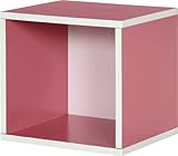 不二貿易 軽くて強い ジーボード キューブボックス PK ピンク (棚 ラック 収納 ボックス) 95420