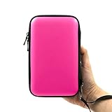 ADVcer 3DSケース EVA防水ハードシールド保護キャリーケース 取り外し可能なハンドリストストラップ付き 任天堂新3DS XL 3DS 3DS 3DS XL 3DS LL 2DS XL DSi DS Lite (ピンク)