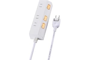 エレコム 電源タップ スイッチ付き 2m 3個口 ほこりシャッター 雷ガード スイング式プラグ 耐熱素材採用 ホワイト ECT-3520WH
