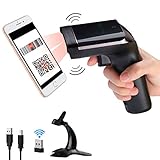 Tera ワイヤレスバーコードリーダー 1次元・2次元シンボルに対応 日本語QR GS1 液晶読み取り バーコードスキャナ スタンド付き 手持ち型