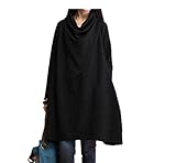 (コマツヤ) komatuya 長袖 チュニック ワンピース タートルネック マタニティ M 黒 (M, 黒)