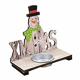 inverleeクリスマスクリエイティブミニ木サンタクロース雪だるまとエルクパターンCandlestickホーム装飾、ホームがもっとRomantic