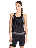 Moxie Cycling Women's Deco Layered Tank Jersey, Black/White, Medium [並行輸入品]