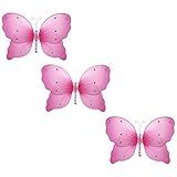 The Butterfly Grove Emily Butterfly Decoration 3D Hanging Mesh Organza Nylon Decor, Dark Pink, Small