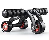 MAZIMARK--Abdominal Wheel Abs Roller With Mat For Sports Exercise Fitness Equipment (black) [並行輸入品]