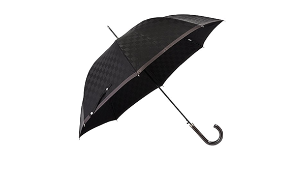 Amazon Co Jp ラムダ 耐風bjp骨 市松柄 全4色 長傘 ジャンプ ブラック 8本骨 65cm グラスファイバー骨 木製ハンドル 20ul612404 ホーム キッチン