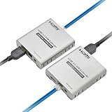 エキスパート接続 | 4K@60HZ HDMI 2.0エクステンダー over Cat5e / Cat6 / Cat7 イーサネットケーブル 最大60フィート& 4K@30Hz / 1080p 40フィートまで | HDR, YUV 4:4:4, HDCP 2.2 | ループアウト、IRコントロール、カスケード