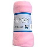 30x30 Inch Soft Fleece Swaddling Baby Blanket - Assorted Style Print and Solid Blankets by bogo Bran