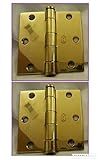 1ペアHager 1191 3.5 " X 3.5 "インチhinges-full mortise-standard Weigh真鍮ベース( noネジ付属）