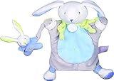 ＤＯＵＤＯＵ　DC2567 パペット　ラビットブルー　マイクロファイバー 赤ちゃんうさぎのお腹を触るとパリパリ音がします ｻｲｽﾞ	H約25cm