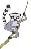 Wallmonkeys Wall Decals FOT-54181725-24 Not Applicable Wallmonkeys Wm292570 Lemur Cartoon Character 