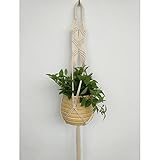 キコード ロープ 手作り編組 つり花かご バッグ 花のポットホルダー 植物ハンガー 庭園