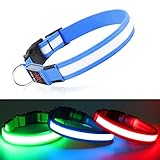 犬 光る首輪 USB充電式 led 犬用 夜間 ライト 散歩用 犬光る首輪 くびわ 小型犬、中型犬、大型犬 長さ調節可能 ひかる首輪 犬のライト 散歩用 夜 充電式 散歩 ライト 犬。ペット 安全 事故防止。 あなたの犬を車、自転車、夜走者にぶつからないように保護します。 夜に犬を見つけやすいように。IPX5 防水ドッグ首輪。