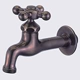 立水栓/水栓柱に取付け ガーデニング蛇口(仙徳メッキ)十文字