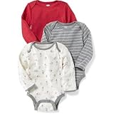 オールドネイビー OLD NAVY/ ボディスーツ3パック ブルーコンボ ロンパース長袖 0～3ヶ月【並行輸入】
