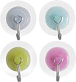 Griipa 3850 Pastel Suction Hooks, 2-1/4-Inch, 4-pack [並行輸入品]