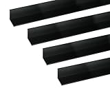 安田 アルミアングル 1m 1.5x15x15mm ブラック 4本組