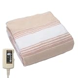 広電(KODEN) 電気毛布 敷き 140×80cm オレンジ ボーダー ストライプ 洗える スライド温度調節 ダニ退治 VWS551H-DYK