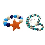 BabyPrice 2pcs Silicone Teething necklace and bracelet Chewable Teethers Set, for infant & toddler, 