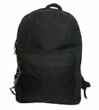 Classic Bookbag Basic Backpack Simple Student School Book Bag Casual Daily Daypack 18 Inch with Padd