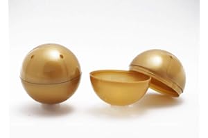 あミューズ　75㎜ 空カプセル 50個入 ゴールド 日本製 ガチャガチャカプセル 外径高さ約74ｍｍ×約75ｍｍ