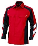 CO-COS コーコス 長袖シャツ A-3078 レッド Sサイズ