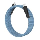 Magtame 1M タイプcケーブル 磁石付き 自動収納 usb-c&usb-c_ケーブル60W PD対応 急速充電Type C to Type Cケー_ブル 二重ナイロンiPhone15/MacBook Pro/MacbookAir/iPad/Samsung/Xperia Galaxy等対応 (ブルー）