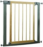 Lindam Barrière - Sure Shut Déco - Natural Wood and Silver Metal