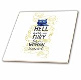 3drose Sven Herkenrath引用符 – Hell Hath No Fury Like a Woman Scorned引用符フレーズトレンディCat – タイル 8-Inch-Glass
