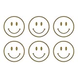 ForzaGroup ニコちゃんマーク カッティング ステッカー シール スマイル かわいい 車 防水 6個セット (3030-01)