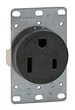 Bryant Electric 9650FR 50 Amp 250V NEMA 6-50R Flush Straight Blade Receptacle, Black [並行輸入品]