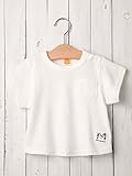 moujonjon ムージョンジョン ベビー 日本製 インレイ カラー Tシャツ 赤ちゃん 男の子 女の子 半袖 ベビー服 80㎝ ホワイト