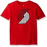 NBA Portland Trail Blazers Boy 's 8 – 20 Primaryロゴ半袖Tシャツ、レッド、S /サイズ8