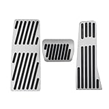 SAWAKAKI マツダ CX-80/CX-30 DM系/CX-60 KH系/MAZDA3 セダン ファストバック BP系 アルミアクセルペダル ブレーキペダルカバー フットレスト カバー ３個セット（シルバー）