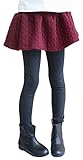 Plus Nao(プラスナオ) スカート付きレギンスパンツ レギンス付きスカート スカッツ 秋冬 子供服 女の子 女児 プチプラ キッズ 小学生 ミニ ワインレッド 150