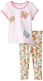Absorbaベビー女の子幼児バタフライデニムレギンスセット カラー: ピンク