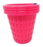 Mini Slottedストレージビン、色付きプラスチックストレージボックスBarrell、4のパック ピンク 4328036931